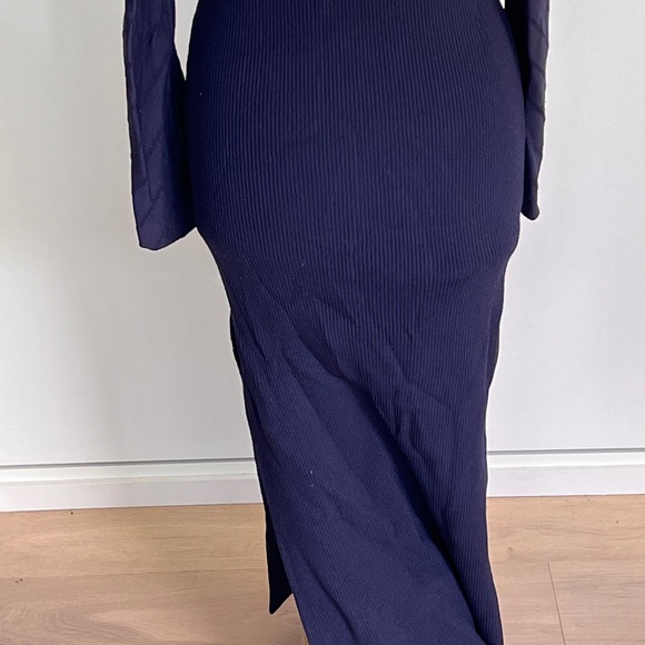 Manning Cartell Turtle Neck Navy Blue Maxi Dress Size Medium - Picture 10 of 14